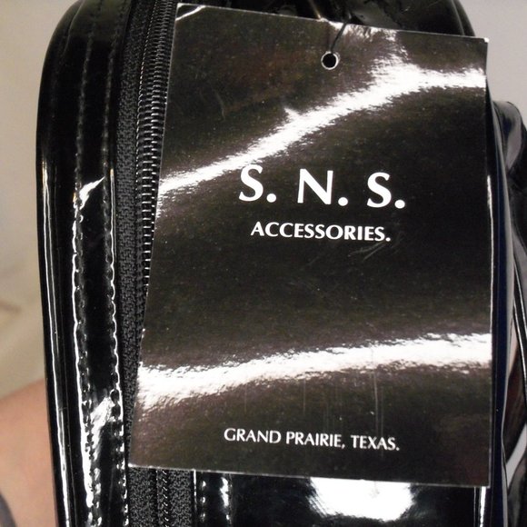 FX Creations Vinyl Black and White Mini Back Pack Purse Vintage NEW - Picture 3 of 4